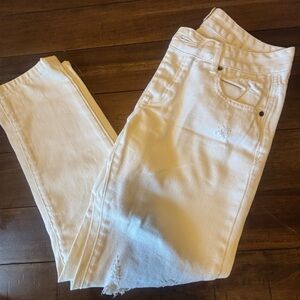 Rachel Roy Women's White Distressed Jeans